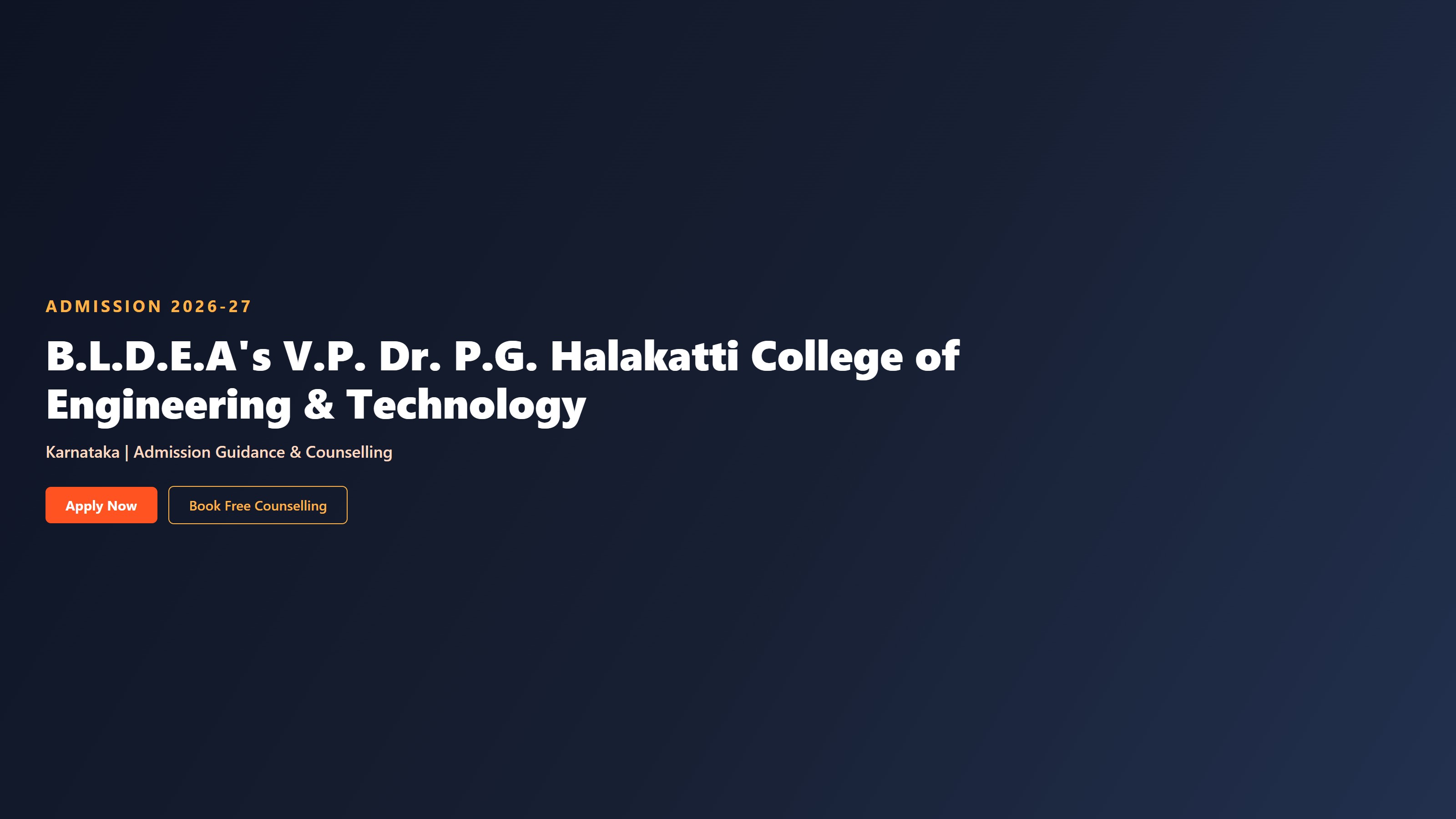 B.L.D.E.A's V.P. Dr. P.G. Halakatti College of Engineering & Technology