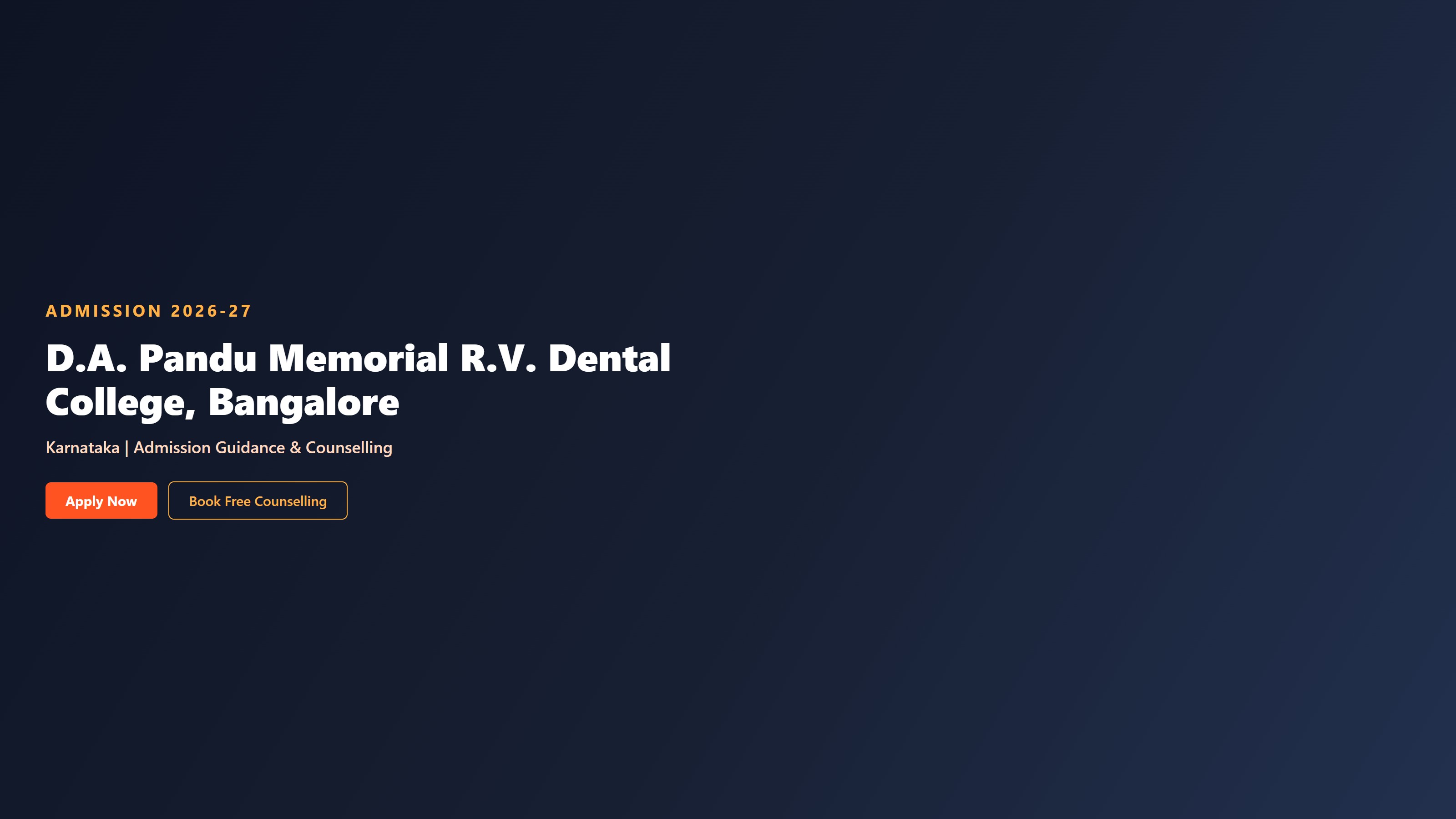 D.A. Pandu Memorial R.V. Dental College, Bangalore
