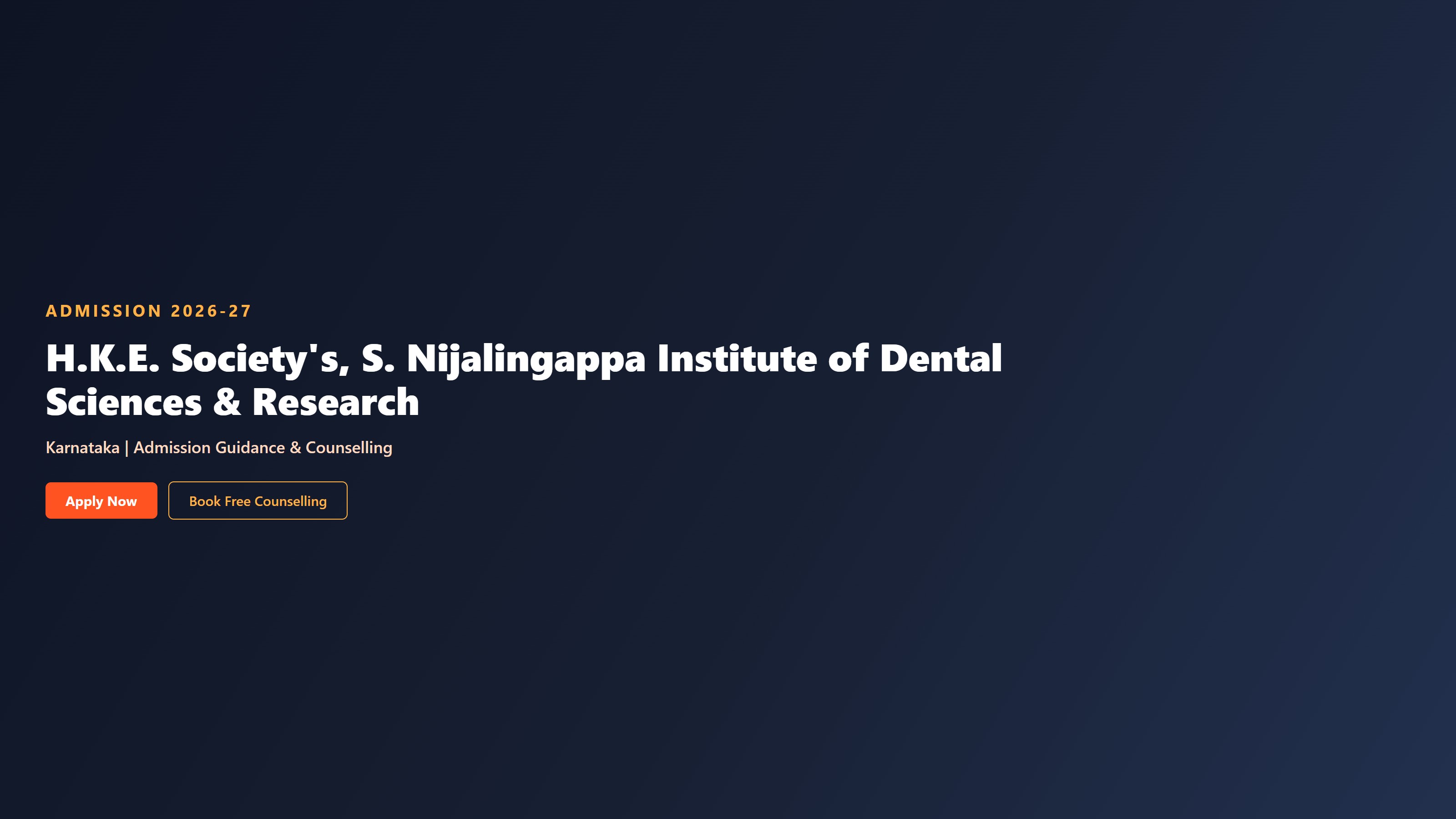 H.K.E. Society's, S. Nijalingappa Institute of Dental Sciences & Research
