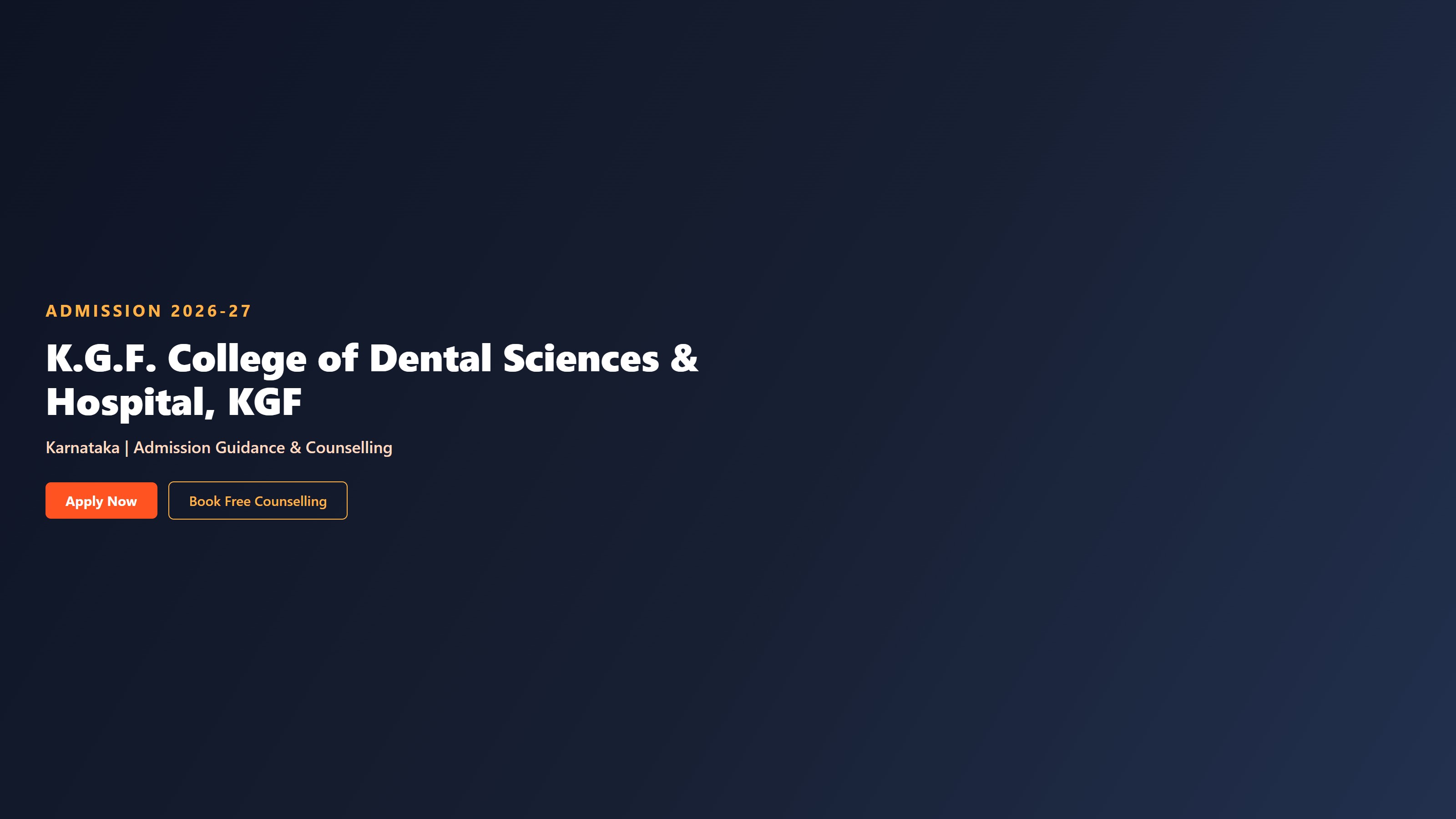 K.G.F. College of Dental Sciences & Hospital, KGF
