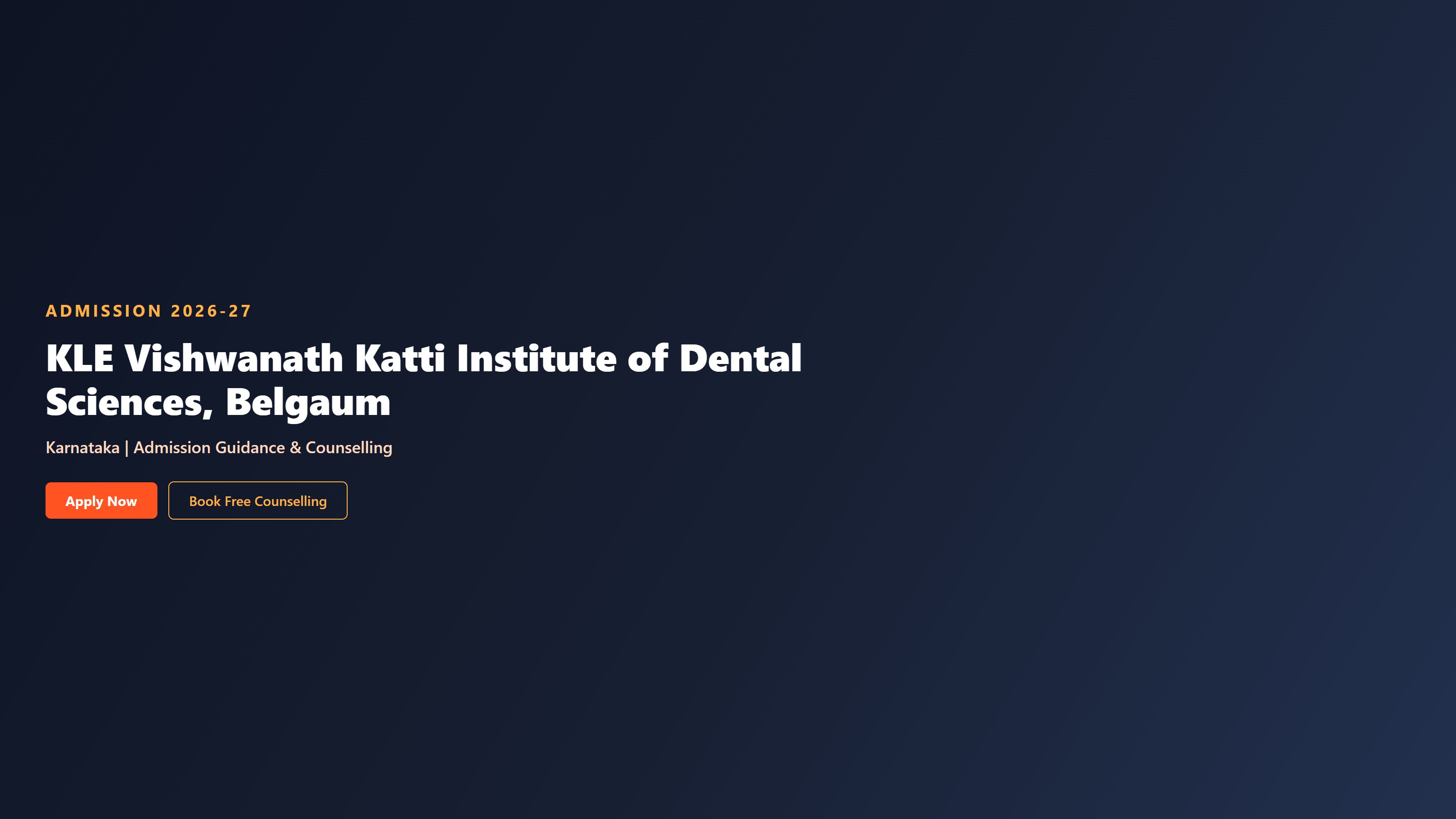 KLE Vishwanath Katti Institute of Dental Sciences, Belgaum
