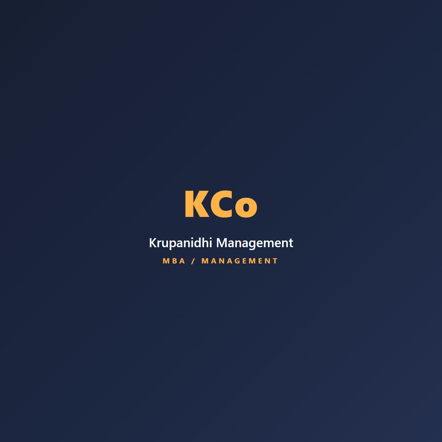 Krupanidhi College of Management logo