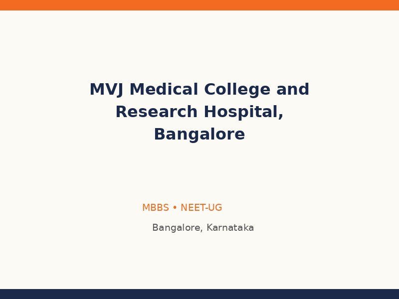 MVJ Medical College and Research Hospital, Bangalore