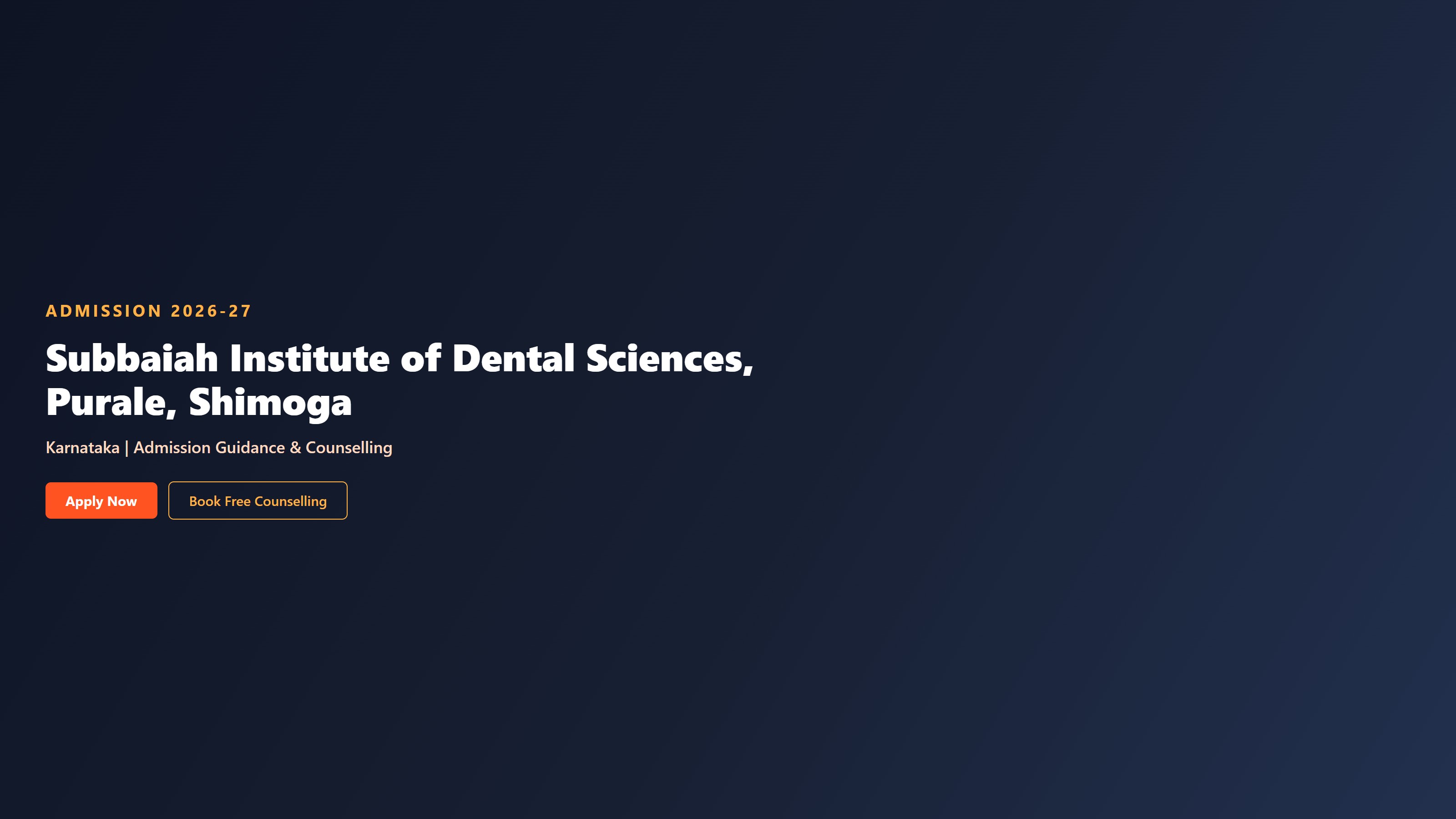 Subbaiah Institute of Dental Sciences, Purale, Shimoga