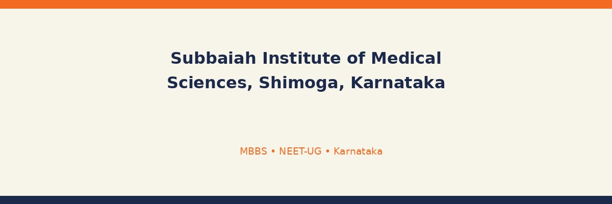 Subbaiah Institute of Medical Sciences, Shimoga, Karnataka