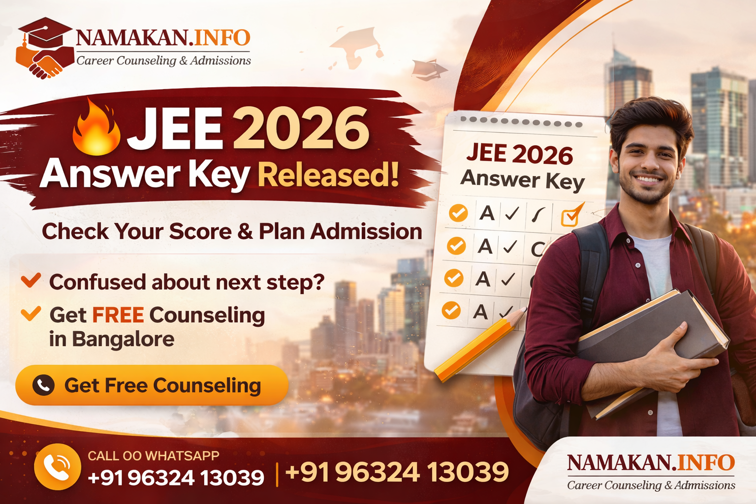 JEE Answer Key 2026